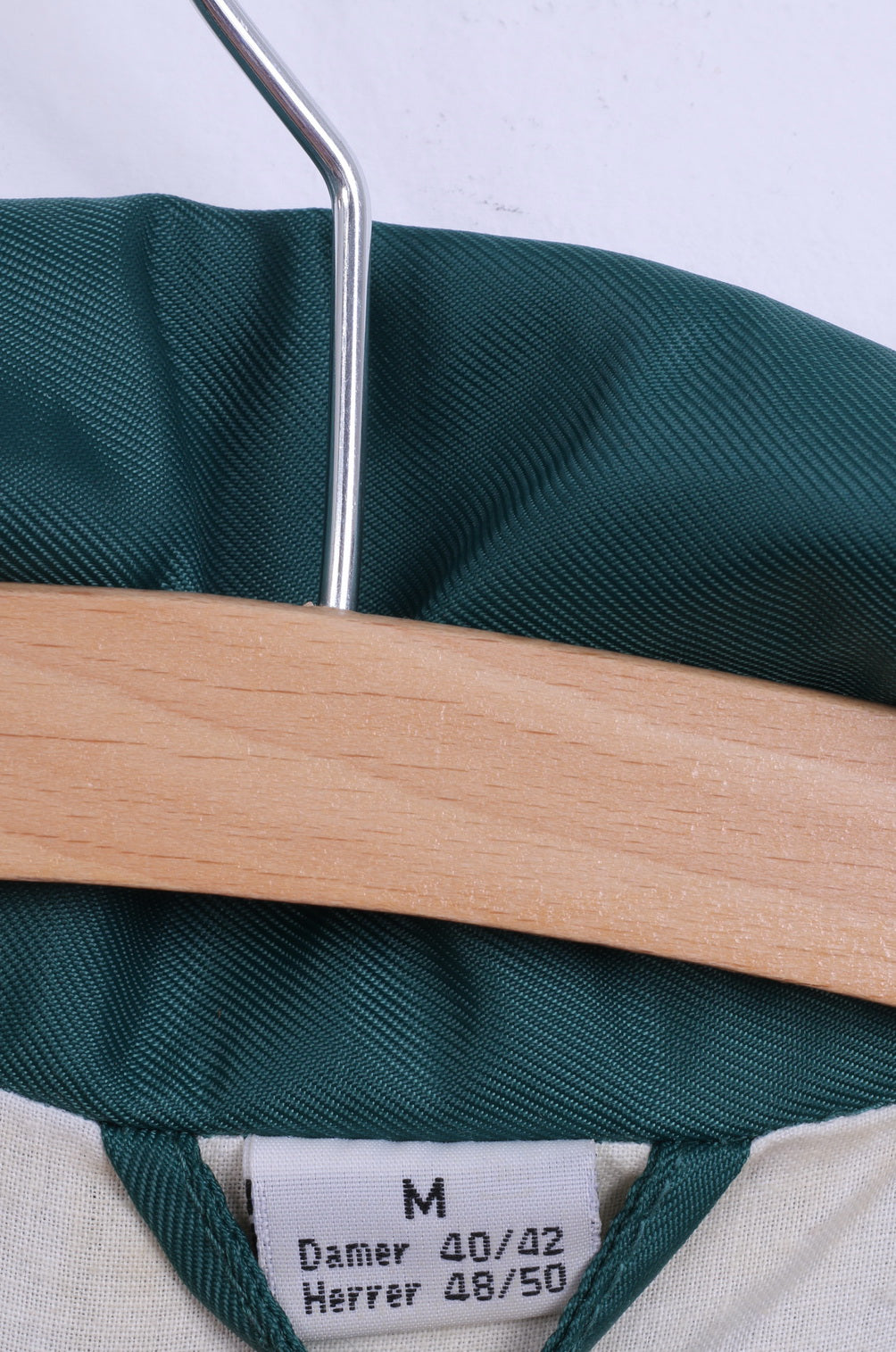 Shamp Mens M Rain Jacket Green Nylon Waterproof Zip Up Lightweight Top