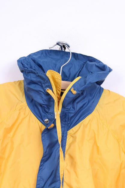 F.L.G. Members Boys 176 Lightweight Jacket Yellow Full Zipper Hooded Nylon Waterproof