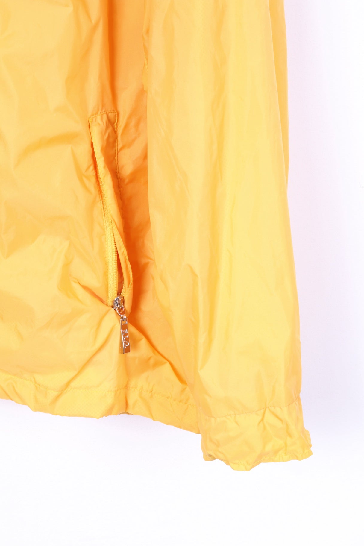 FLG Members Boys 176 Giacca leggera gialla con cerniera intera in nylon impermeabile