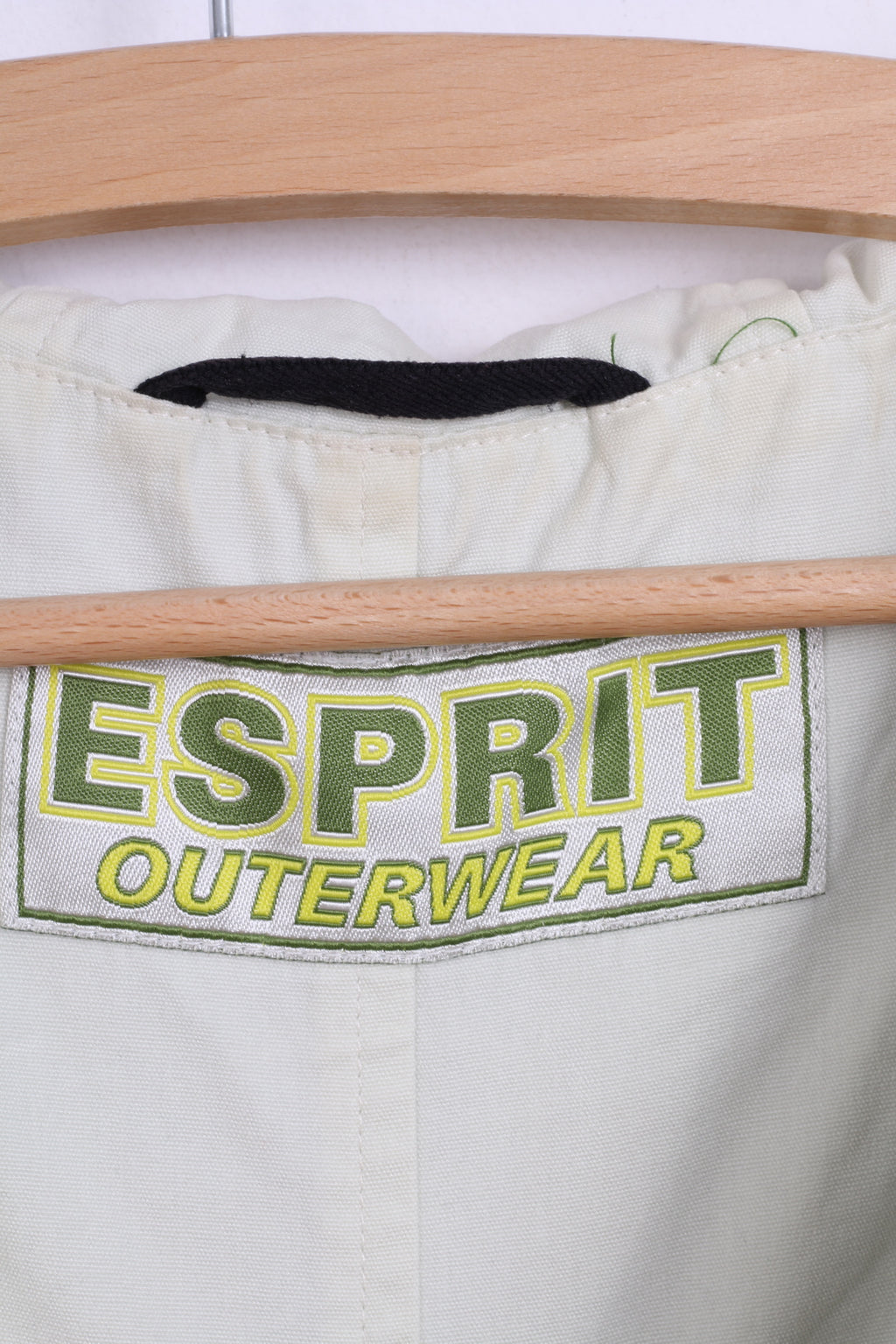 Esprit Veste XL pour femme Vert à capuche en nylon Sportswear Top Coat Boutons détaillés