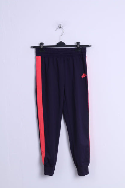 Nike Girls 137-146cm 10-12 Age Sweatpants Purple Shiny Sport Gym Trousers