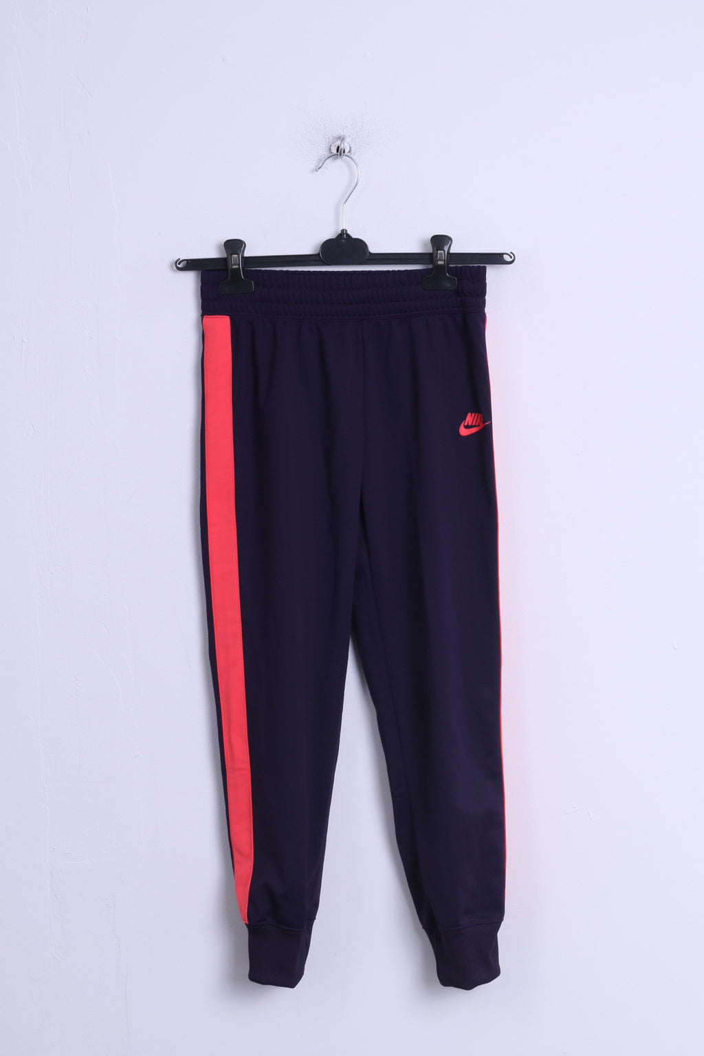 Nike Girls 137-146cm 10-12 Age Sweatpants Purple Shiny Sport Gym Trousers