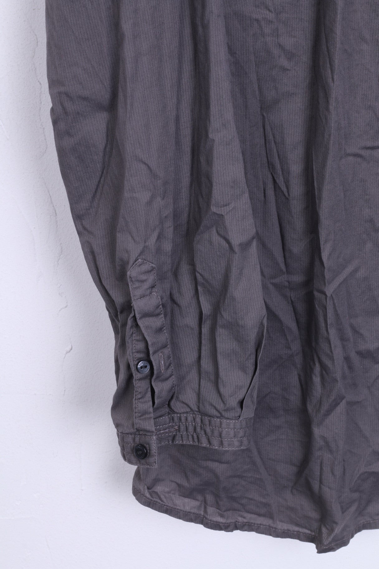 Tommy Hilfiger Womens 4 M Casual Shirt Grey V Neck Blouse - RetrospectClothes