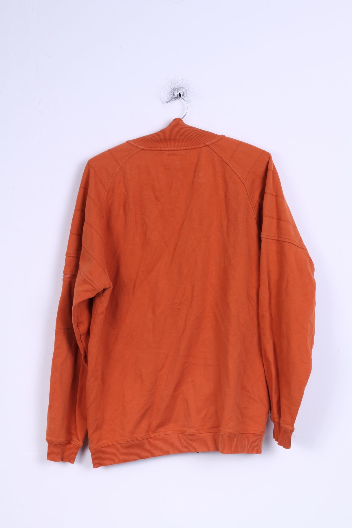 Camel Active Sweat-shirt L pour homme en coton orange avec fermeture éclair
