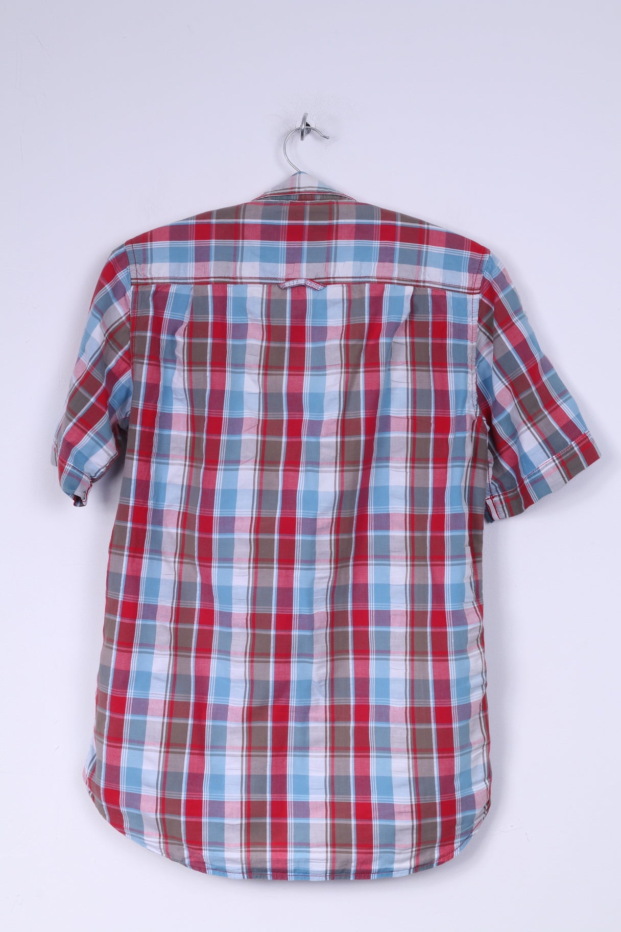 Camicia casual da uomo L Superdry a maniche corte a quadri multi