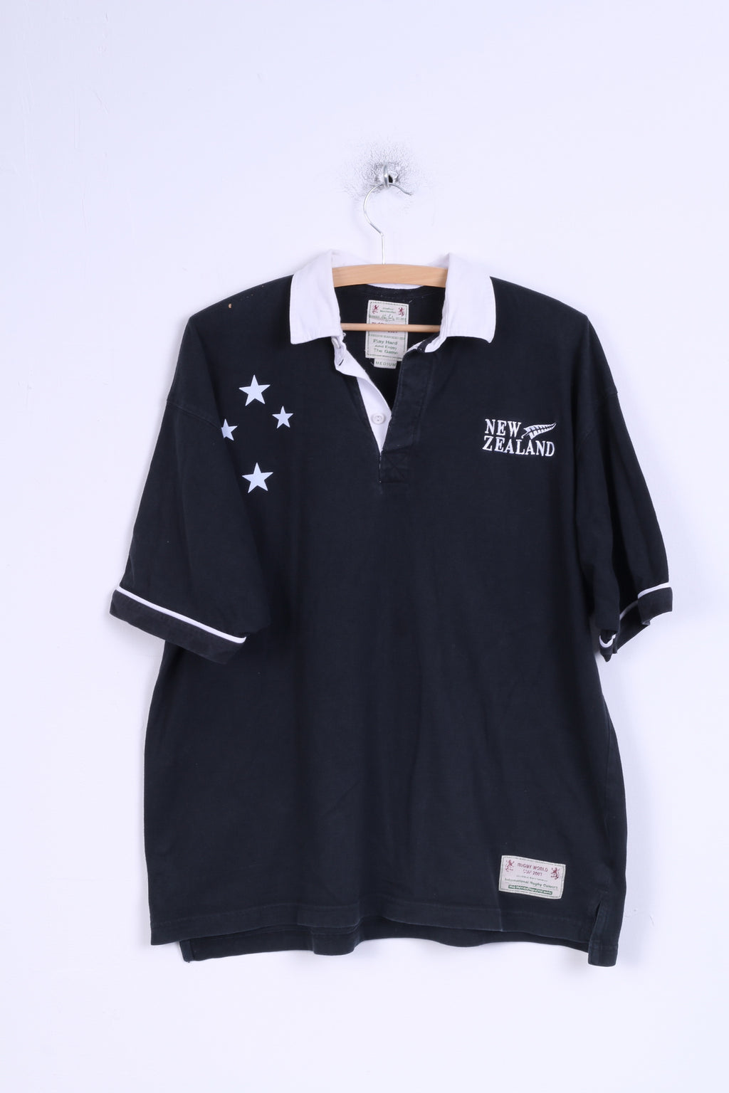 Polo da uomo St Bernard M in cotone Coppa del mondo di rugby 2003 Nuova Zelanda