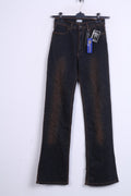 Nuovi pantaloni Dorin da donna 36 Jeans denim Ornamenti a gamba lunga