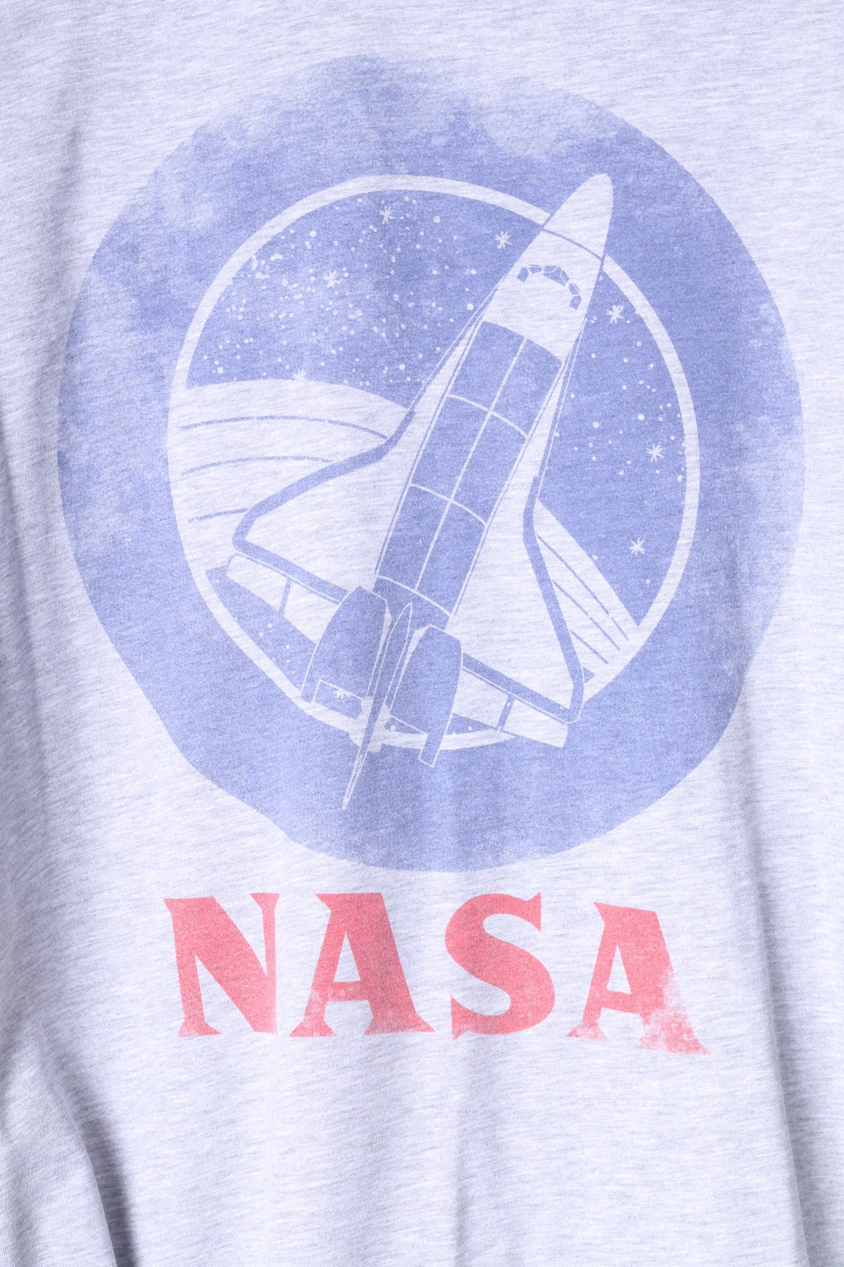 Cedar Wood State T-shirt L (M) pour hommes, en coton gris, graphique NASA, haut ajusté