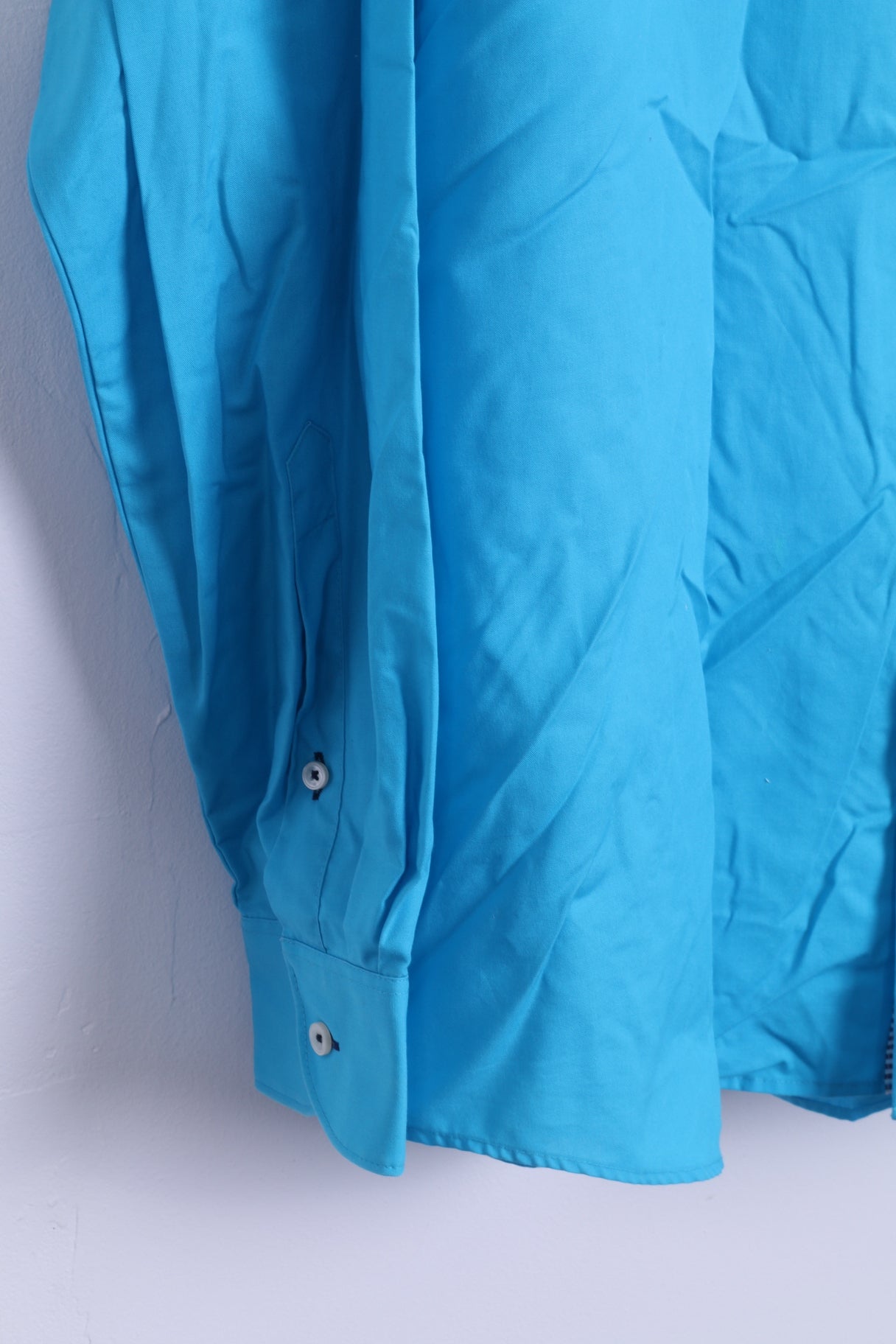 Bruno Banani Mens 43/44 L/XL Casual Shirt Blue Cotton Long Sleeve