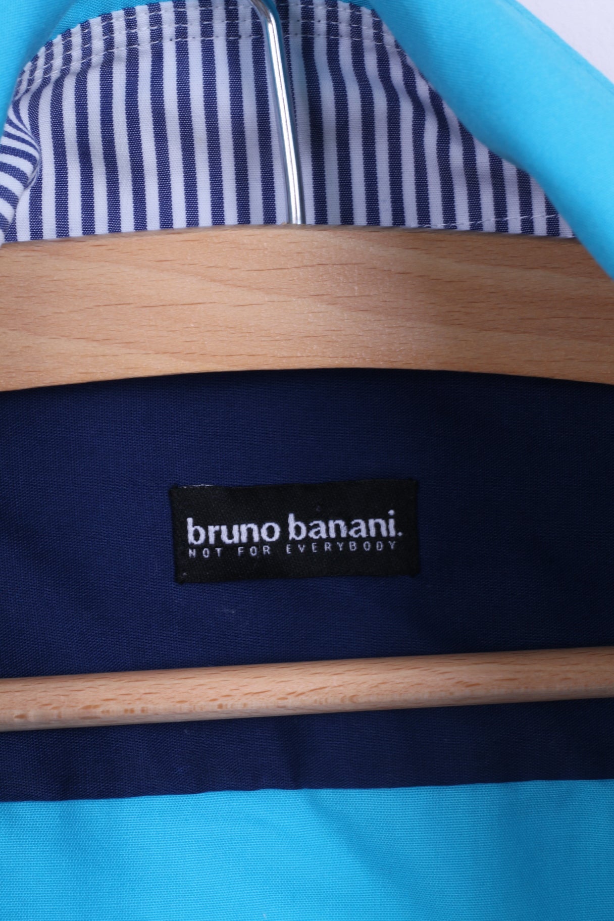 Bruno Banani Chemise décontractée pour homme en coton bleu à manches longues 43/44 L/XL