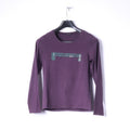 Pirelli Chemise à manches longues pour femme Violet Stretch Col rond Logo Top
