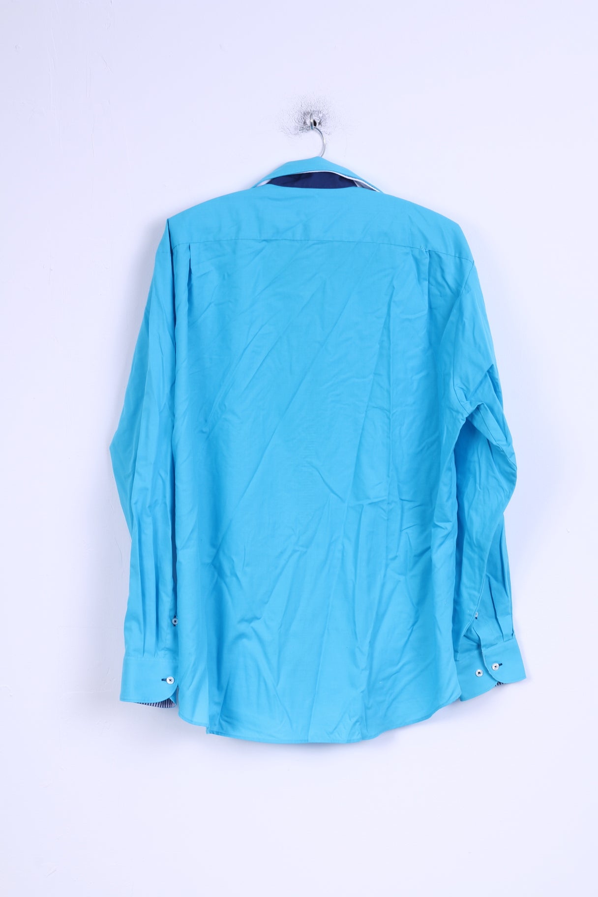 Bruno Banani Chemise décontractée pour homme en coton bleu à manches longues 43/44 L/XL