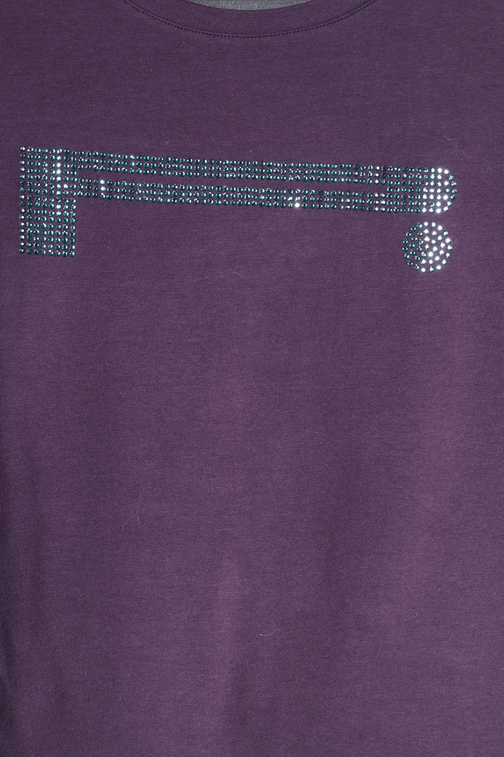 Camicia a maniche lunghe Pirelli da donna, top viola elasticizzato girocollo con logo