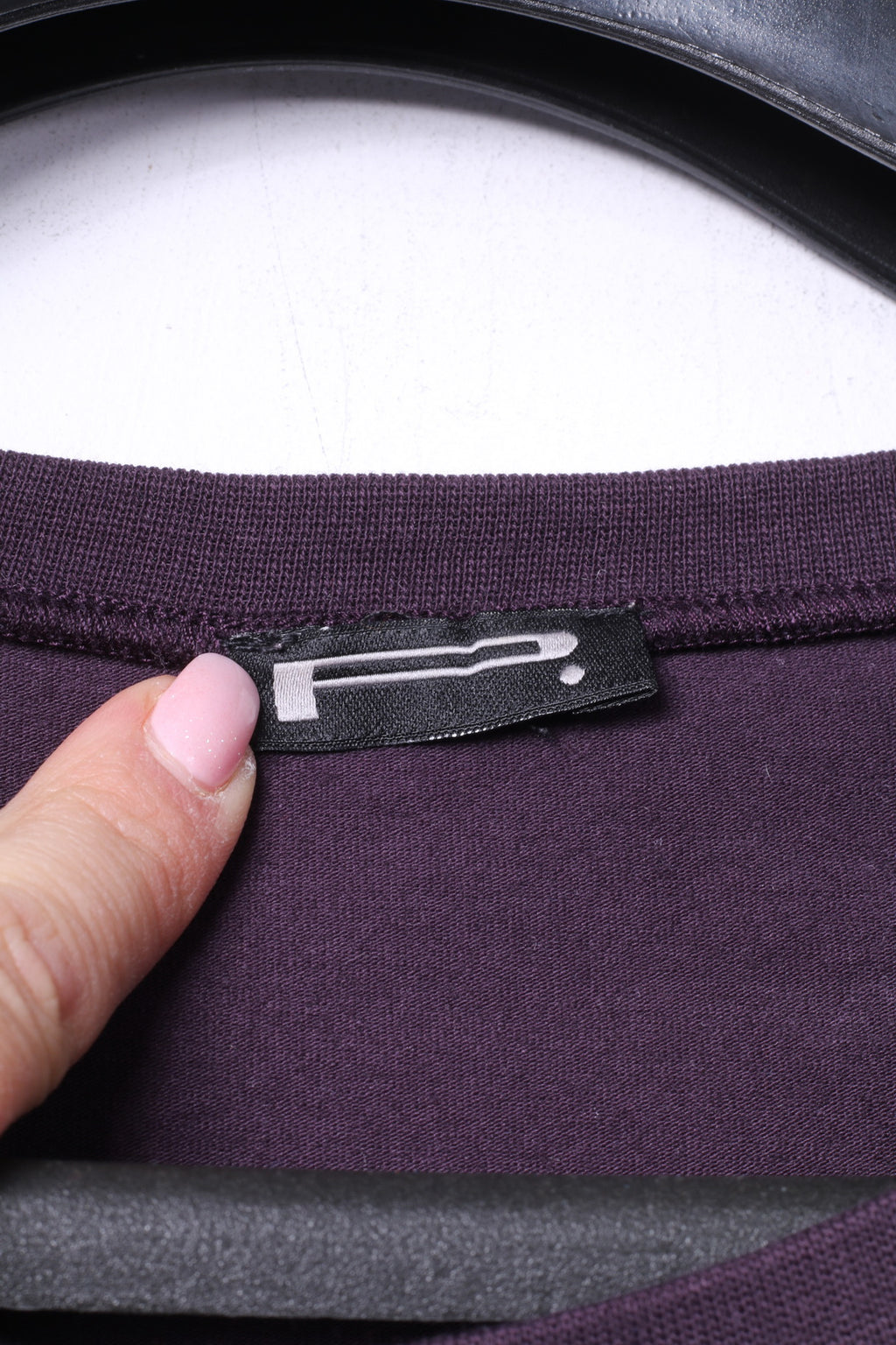 Camicia a maniche lunghe Pirelli da donna, top viola elasticizzato girocollo con logo