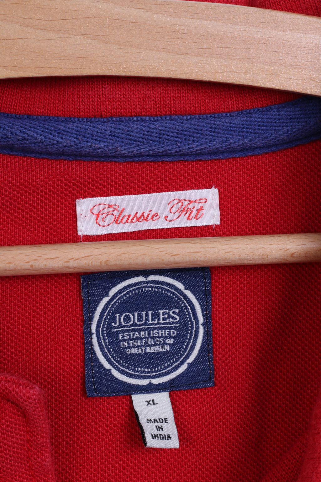 Joules Mens XL Polo Shirt Red Cotton Classic Fit