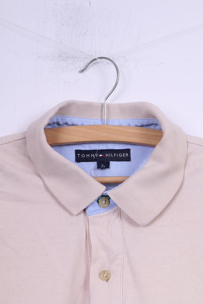 Tommy Hilfiger Polo L Homme Beige Boutons Détaillés Top Coton