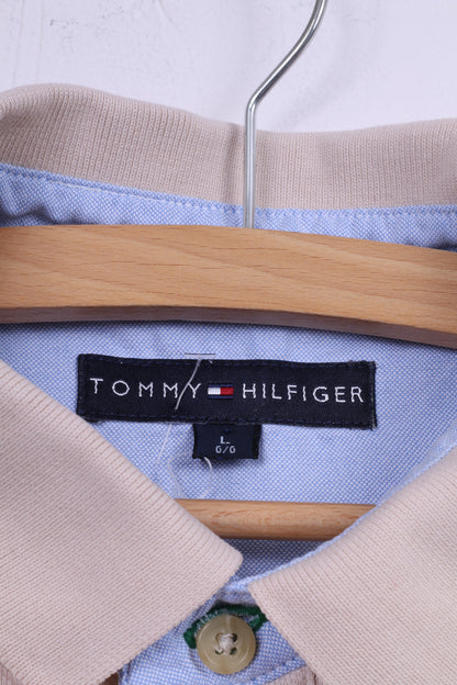 Tommy Hilfiger Polo L Homme Beige Boutons Détaillés Top Coton