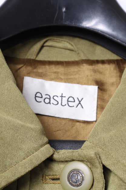 Eastex Veste matelassée rétro boutonnée verte pour femme 14 40
