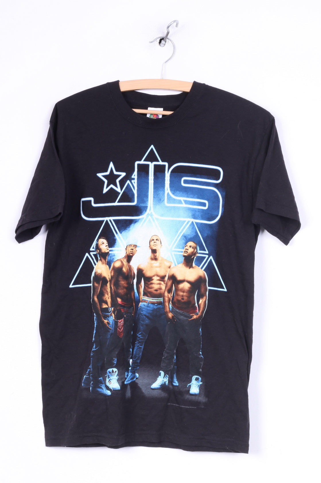 Fruit Of the Loom JLS T-shirt da uomo Graphic Music Band cotone nero 4th Dimension Tour 2012