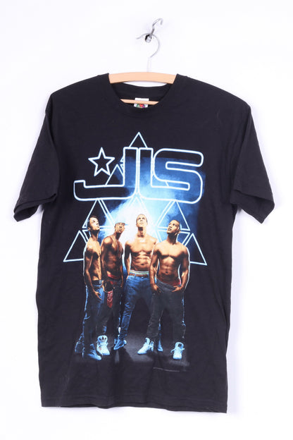 Fruit Of the Loom JLS Mens S T- Shirt Graphic Music Band Black Cotton 4th Dimension Tour 2012