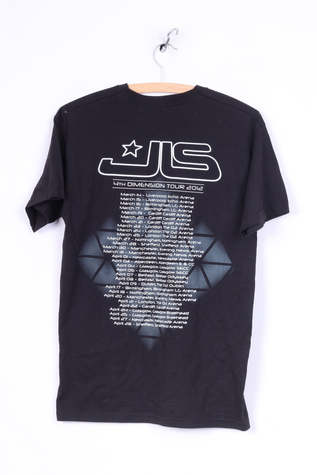 Fruit Of the Loom JLS T-shirt da uomo Graphic Music Band cotone nero 4th Dimension Tour 2012
