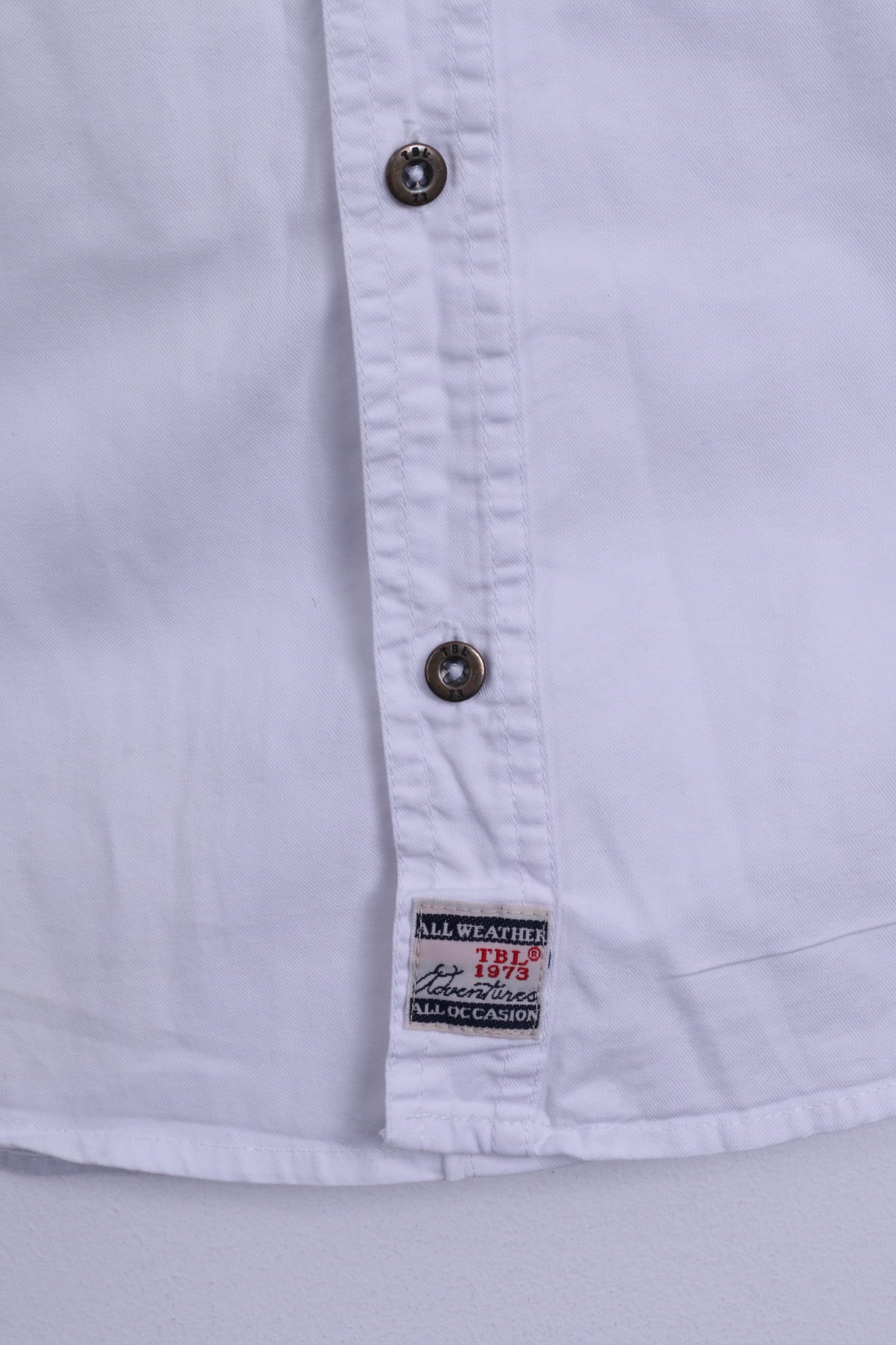 Timberland Boys 16 age 176 Casual Shirt White Organic Cotton Detailed Buttons Long Sleeve
