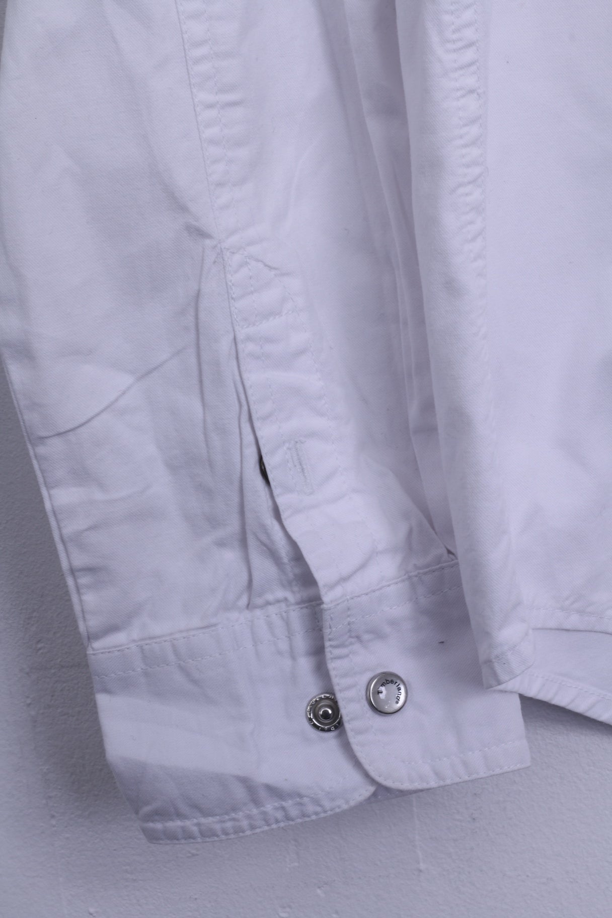 Timberland Ragazzi 16 anni 176 Camicia casual Bianca in cotone organico con bottoni dettagliati Manica lunga