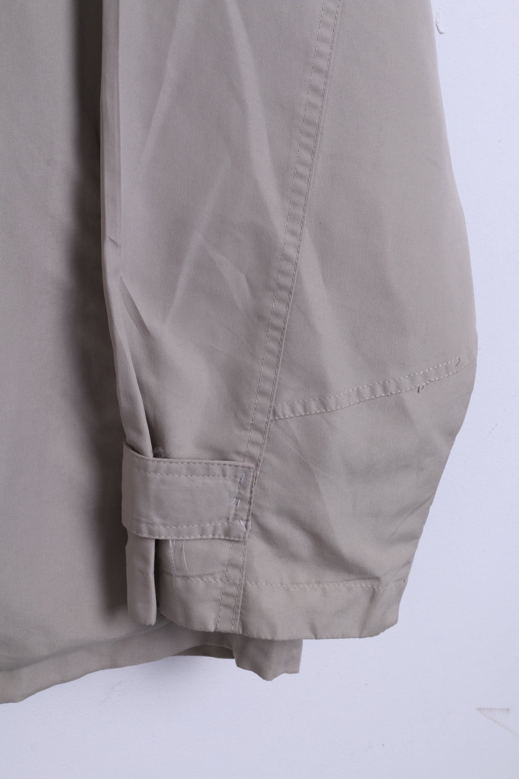 Champion Men L Jacket Beige Stand-Up Collar Full Zipper Harrington Top