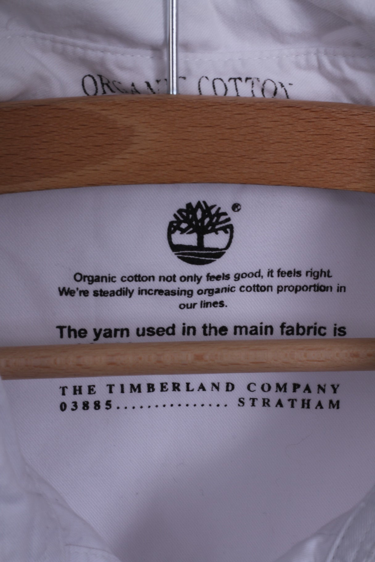 Timberland Ragazzi 16 anni 176 Camicia casual Bianca in cotone organico con bottoni dettagliati Manica lunga