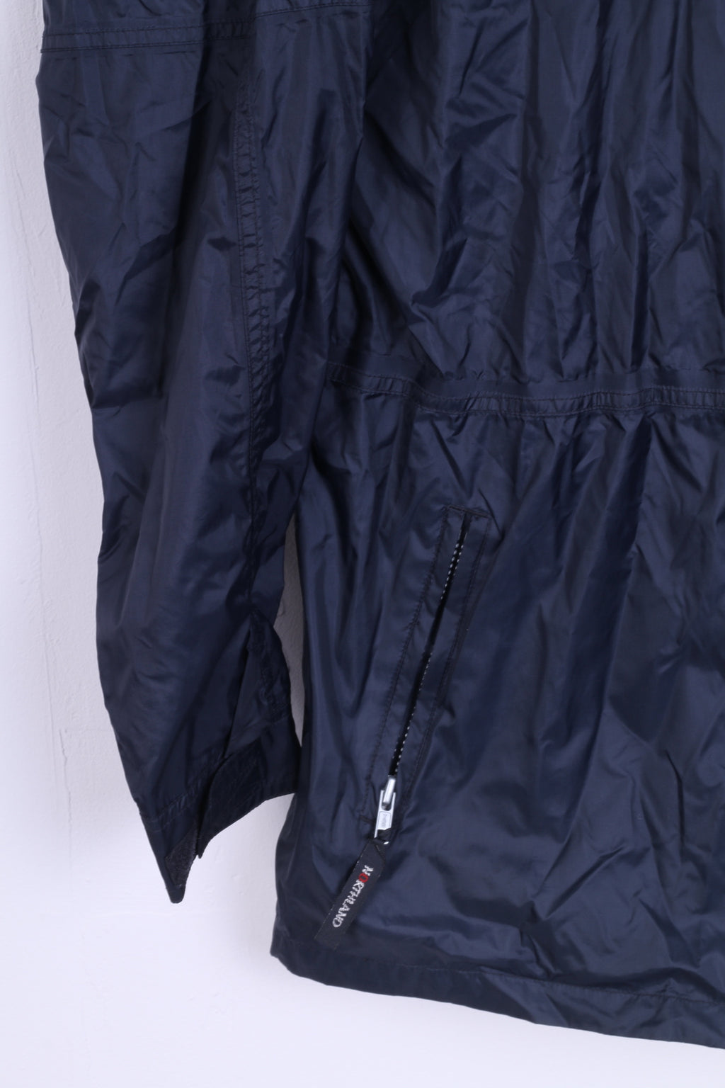 Northland Veste 176 M pour homme en nylon bleu marine imperméable à capuche avec fermeture éclair