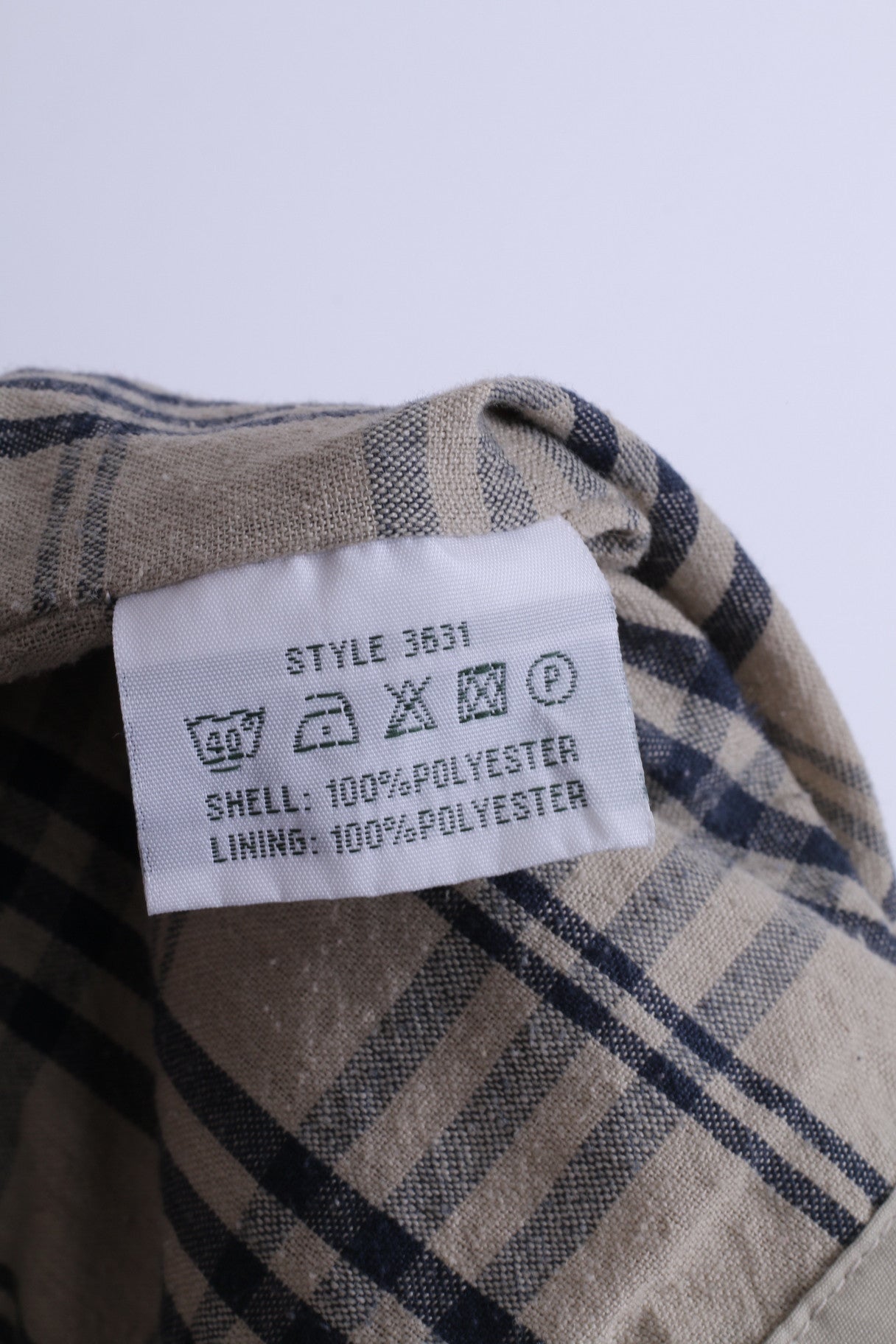 Champion Men L Jacket Beige Stand-Up Collar Full Zipper Harrington Top