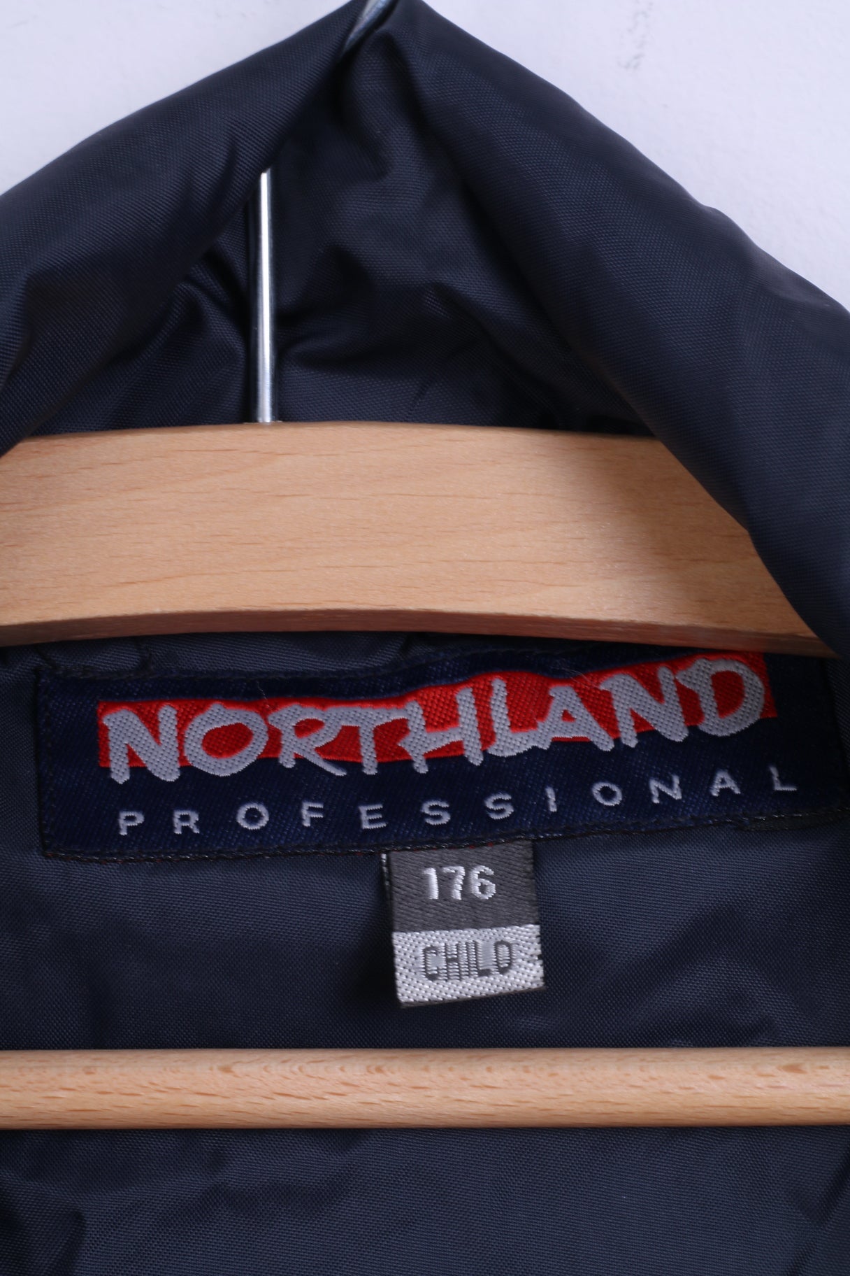 Northland Mens 176 M Jacket Navy Nylon Rainproof Hooded Zip Up Top
