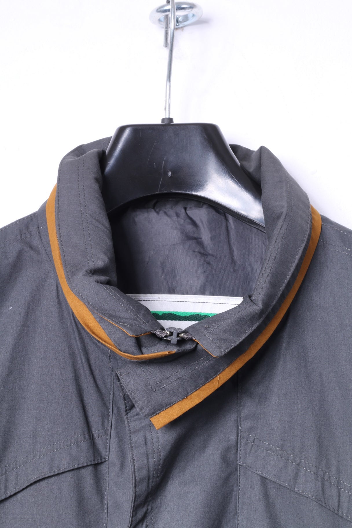 Dannimac Naturally Men 52 L Jacket Gray Cotton Country Lightweight Vintage Zip Up Top
