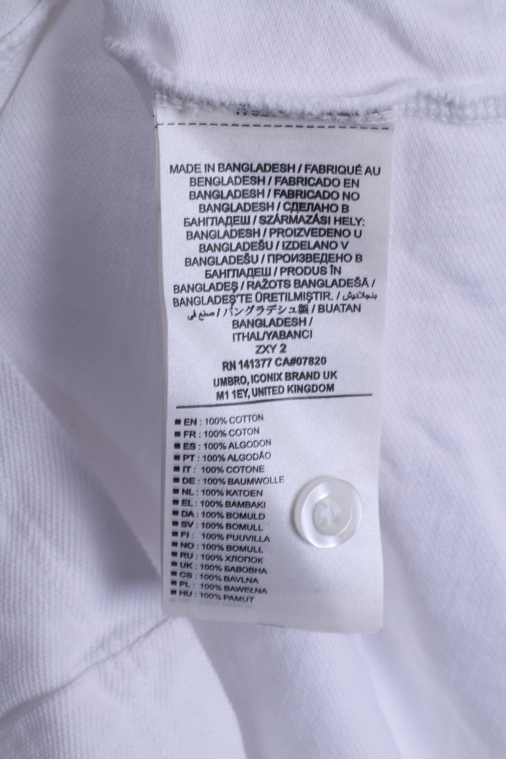 Umbro Mens L Polo Shirt White Nationale England Team Cotton Short Sleeve