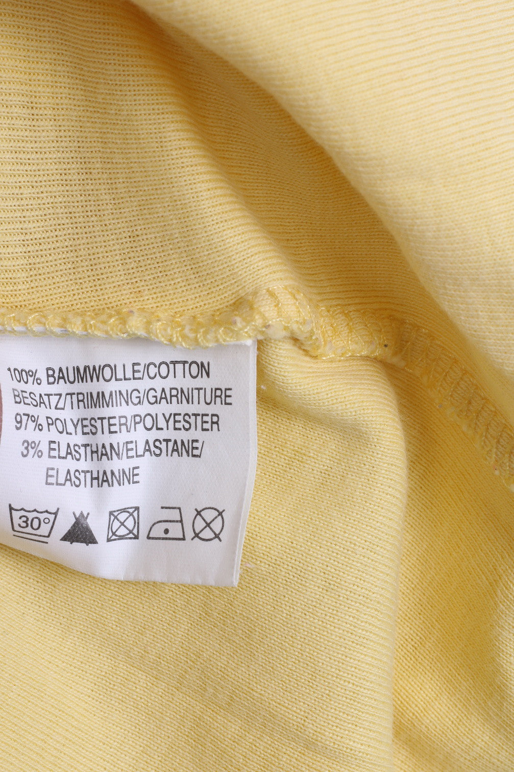 BIBA Womens 1 M Chic Blouse Yellow Collar Lace Up - RetrospectClothes