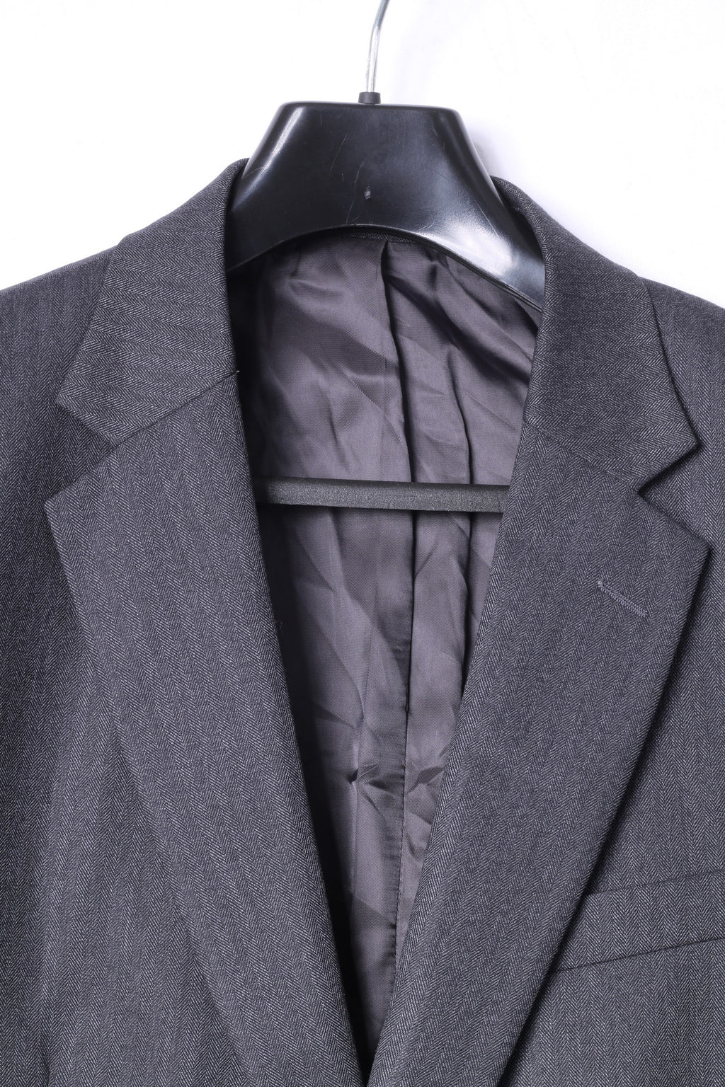Jaeger Men 42 Blazer Charcoal 100% Wool Mayfair Single Breasted Jacket
