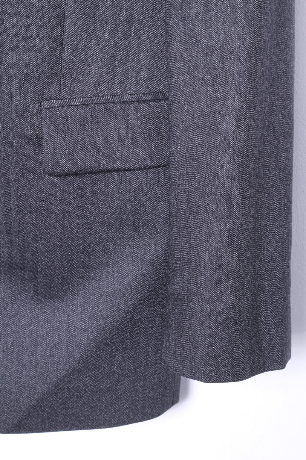 Jaeger Men 42 Blazer Charcoal 100% Wool Mayfair Single Breasted Jacket