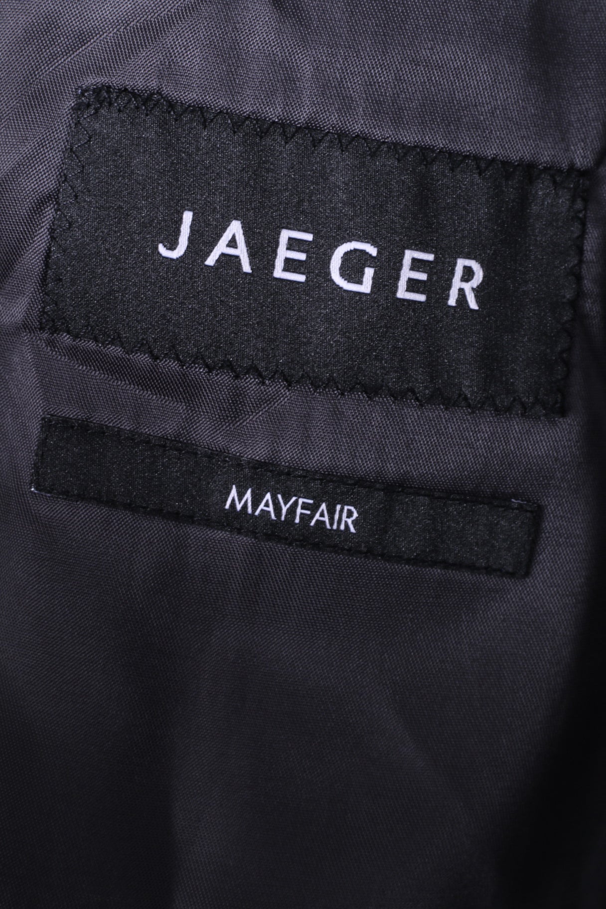 Jaeger Men 42 Blazer Charcoal 100% Wool Mayfair Single Breasted Jacket