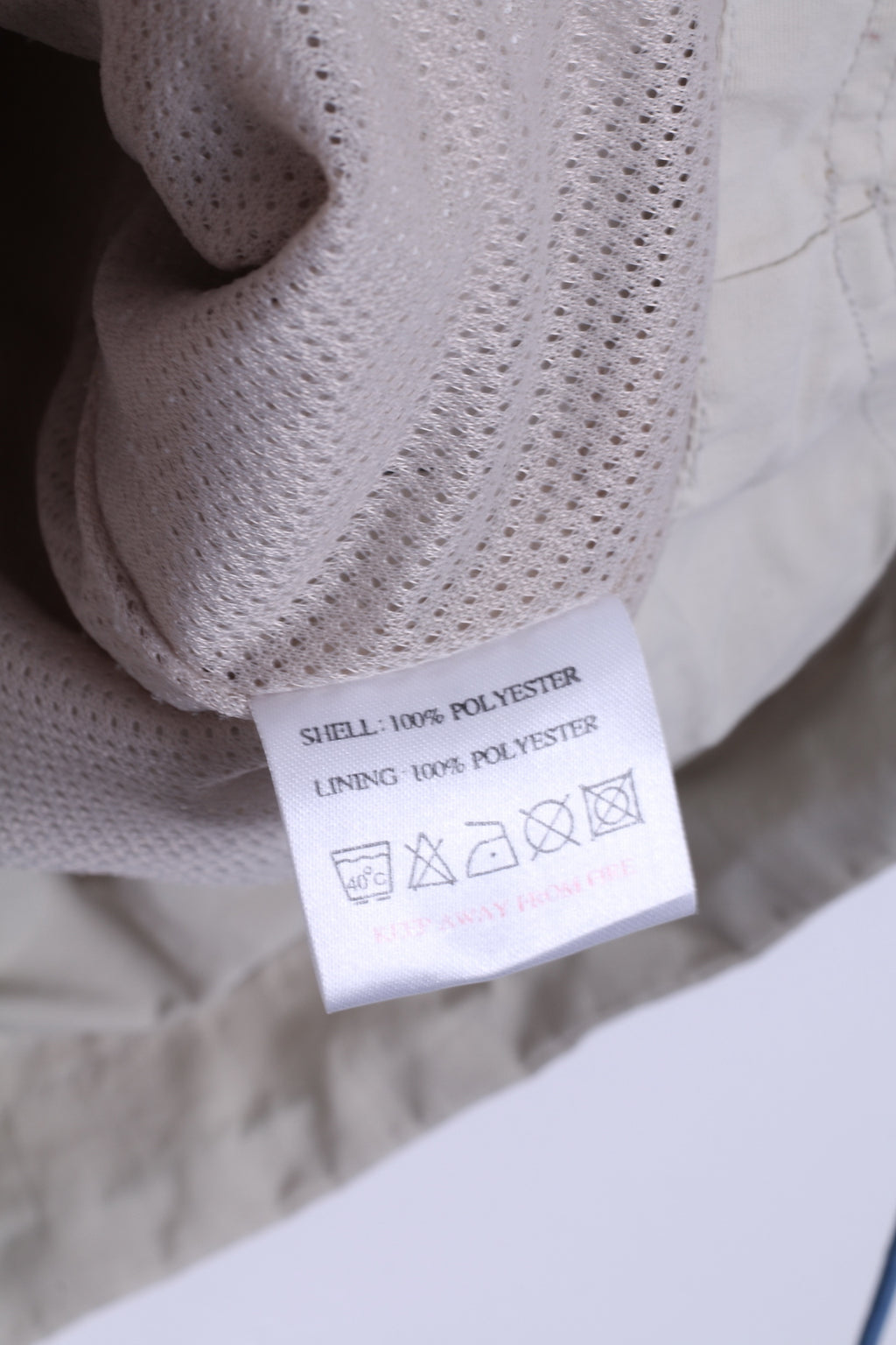 Giacca Air Walk Ragazzi 32 10 Età Top da allenamento con cappuccio sopra la testa beige blu