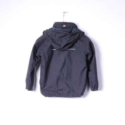 Berghaus Boys 9-10 Age 134-140 Jacket Black Padded Hooded Outdoor Top
