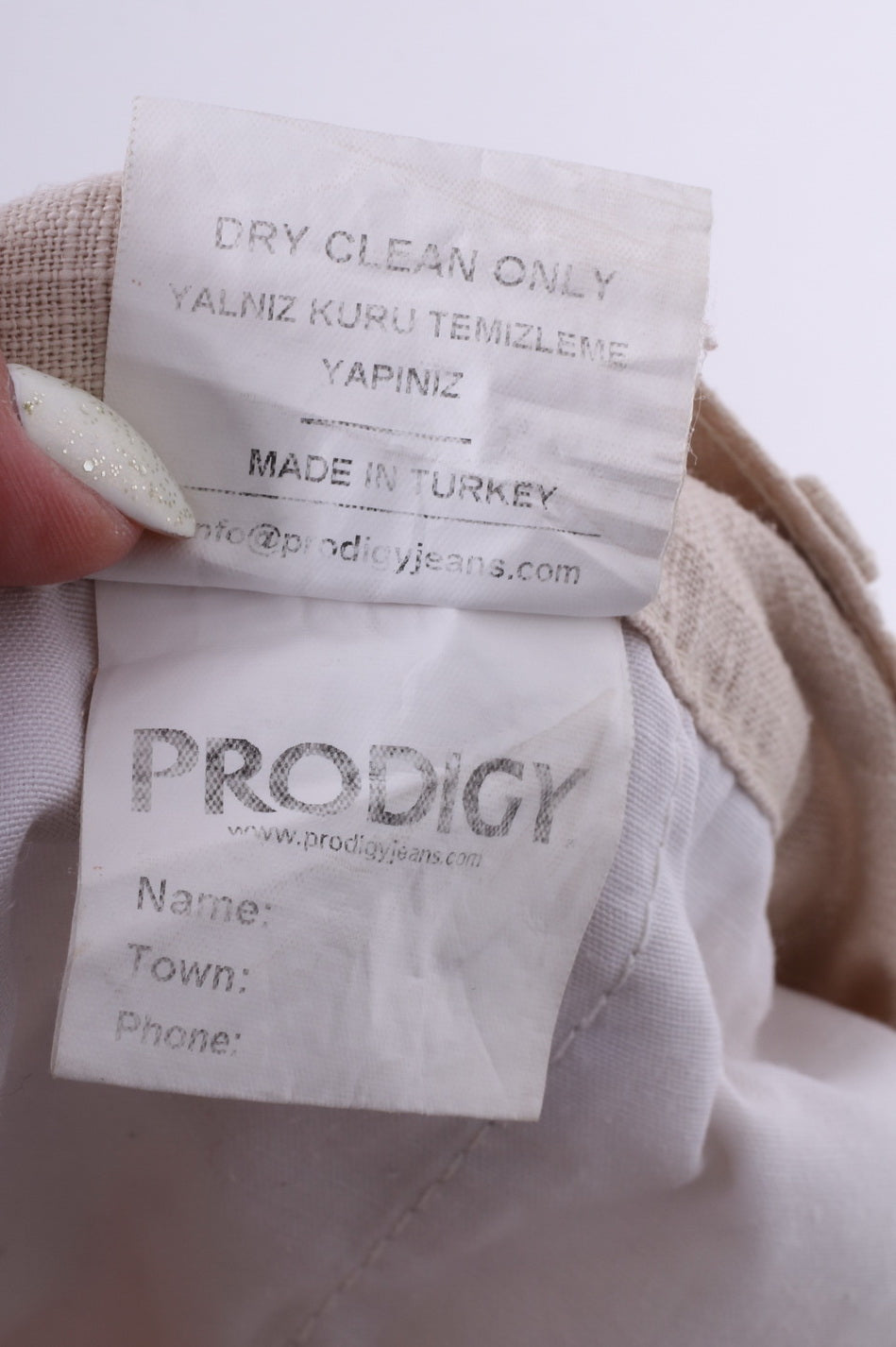 Prodigy Jeans Pantalon Homme 32 Beige Pantalon en Coton Décontracté Jambe Droite