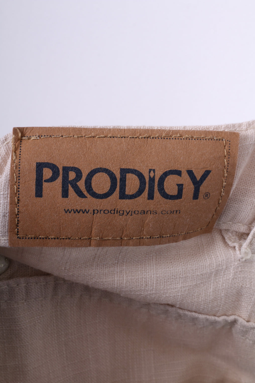 Prodigy Jeans Pantalon Homme 32 Beige Pantalon en Coton Décontracté Jambe Droite