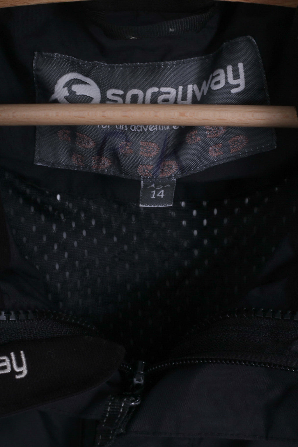 Sprayway – veste d'extérieur en nylon pour garçons de 14 ans, à capuche cachée, noire