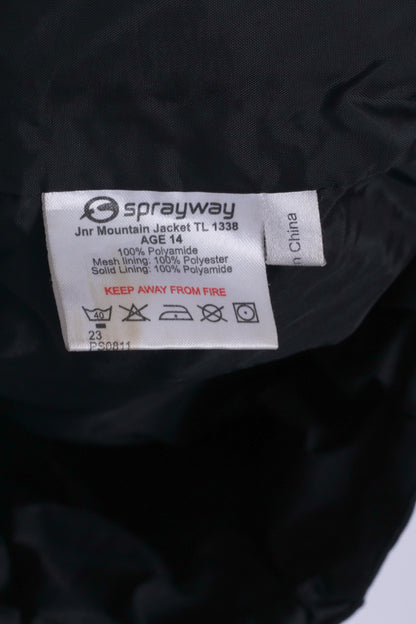 Sprayway – veste d'extérieur en nylon pour garçons de 14 ans, à capuche cachée, noire