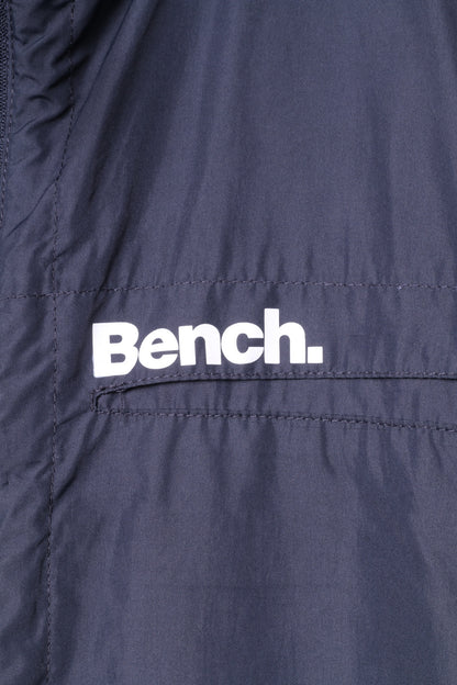 Bench Mens M Jacket Noir Léger Zip Up Run Sportswear Top