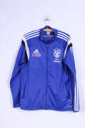 Felpa Adidas da uomo M blu Åby IF ledare Football con cerniera Training Sport Top