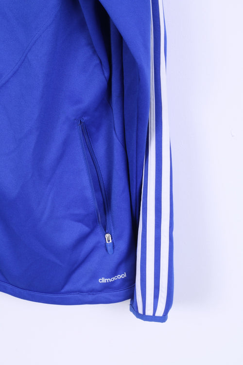Adidas Mens M Sweatshirt Bleu Åby IF ledare Football Zippered Training Sport Top