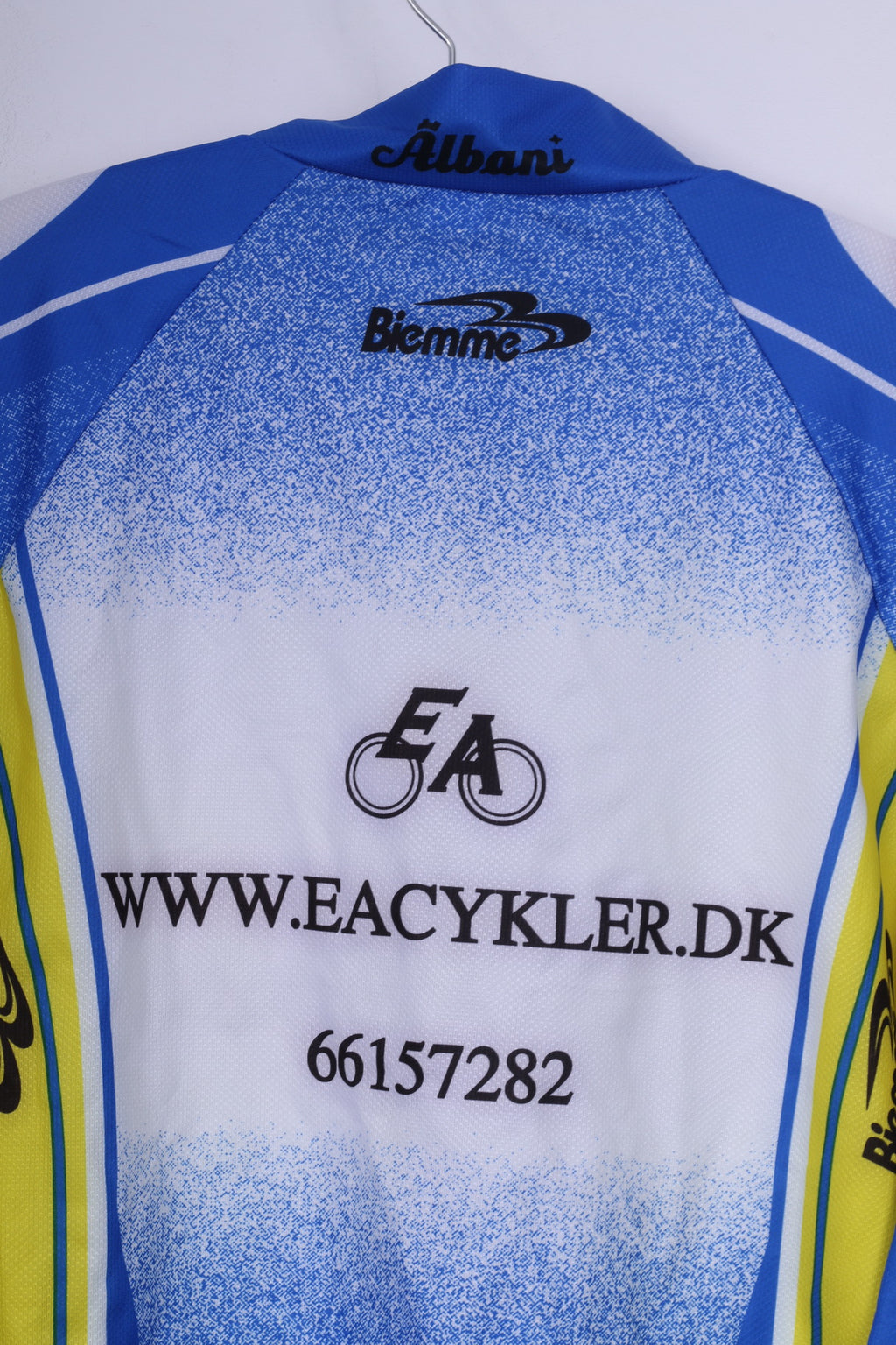 Biemme Veste de vélo XL pour homme Bleu Zip Up Haut de cyclisme léger