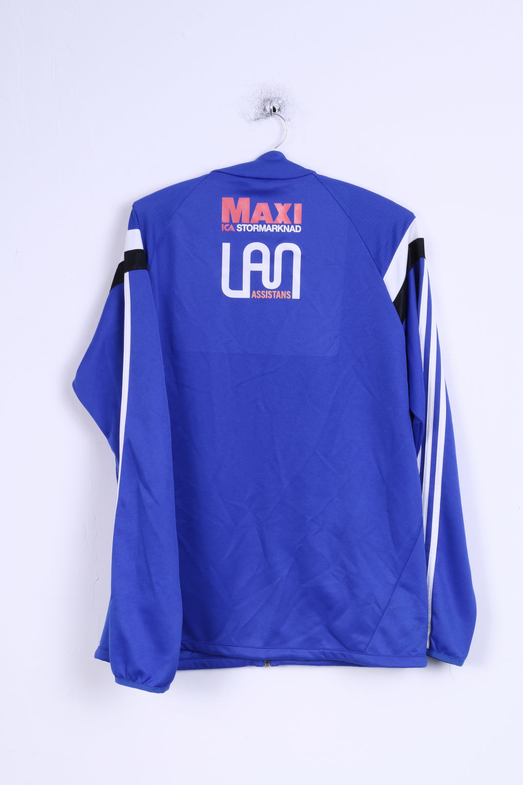 Adidas Mens M Sweatshirt Bleu Åby IF ledare Football Zippered Training Sport Top