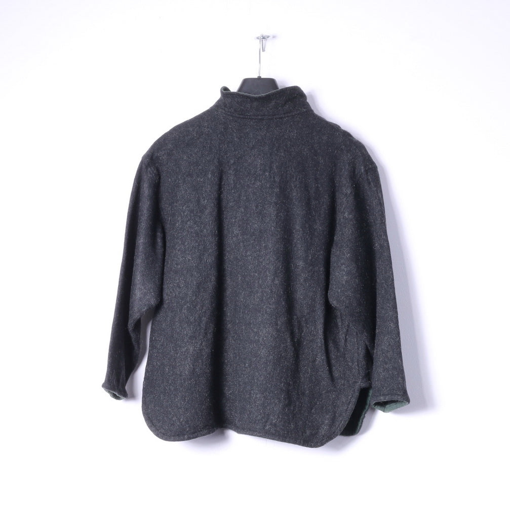 MEICO Landhaus Look Women M Jumper Grey Wool Tyrol Austria Sweater Top